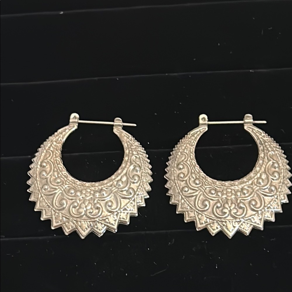 Elegant Silver Hoop Earrings